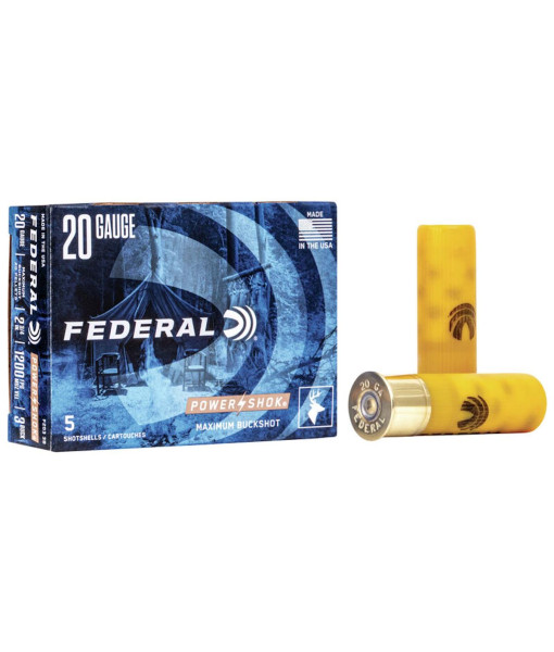 FEDERAL POWERSHOK 20GA 2 3/4'' 1200FPS 3 BUCK