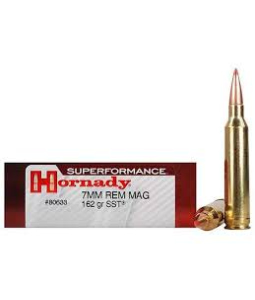 HORNADY SUPERFORMANCE 7MM REM MAG 162GR SST