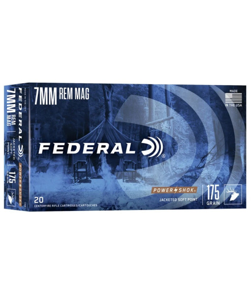 FEDERAL 7MM REM MAG 175GR POWER SHOK
