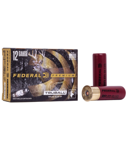 FEDERAL PREMIUM 12GA 3'' 1OZ 1700FPS TRUBALL RIFLED SLUG HP