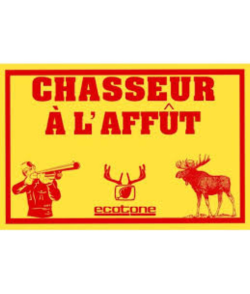 ECOTONE AFFICHE CHASSEUR A L'AFFUT