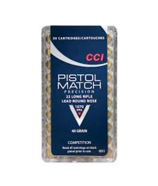 CCI PISTOL MATCH 22LR RN 40GR