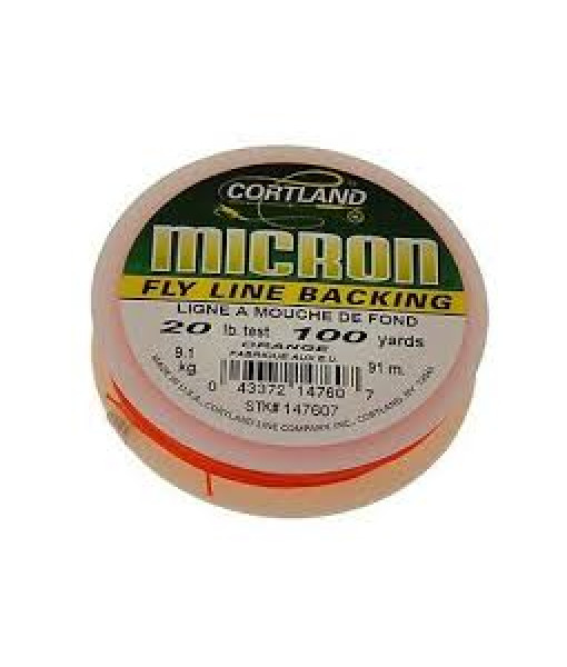 Cortland Micron Backing 100 Verges Orange 20lb
