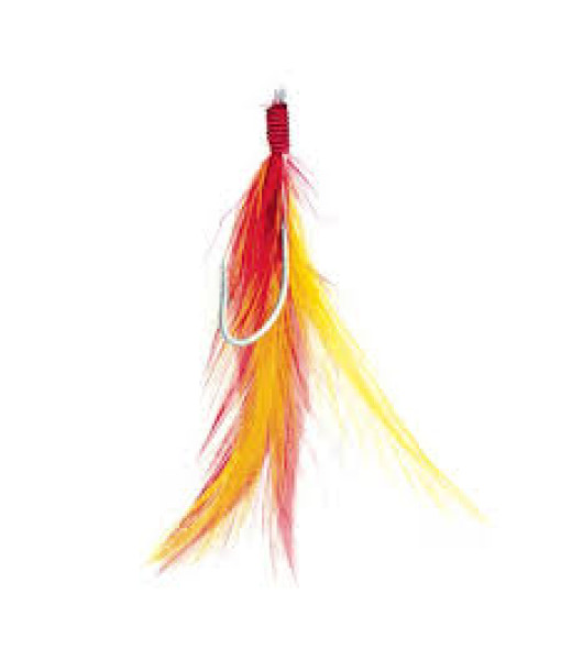 Compac Leurre A Maquereau Rouge Jaune Plume 48''