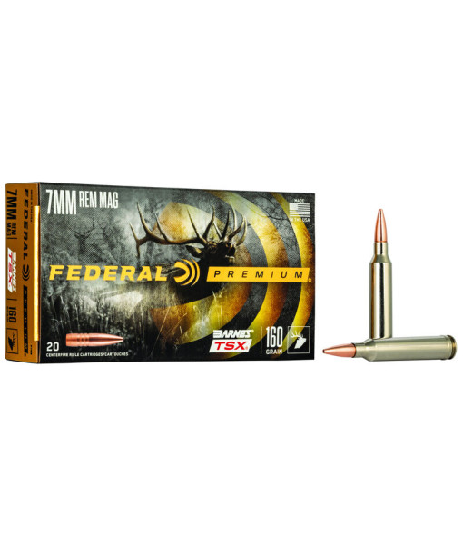 FEDERAL PREMIUM 7MM REM MAG BARNES TSX 160GR