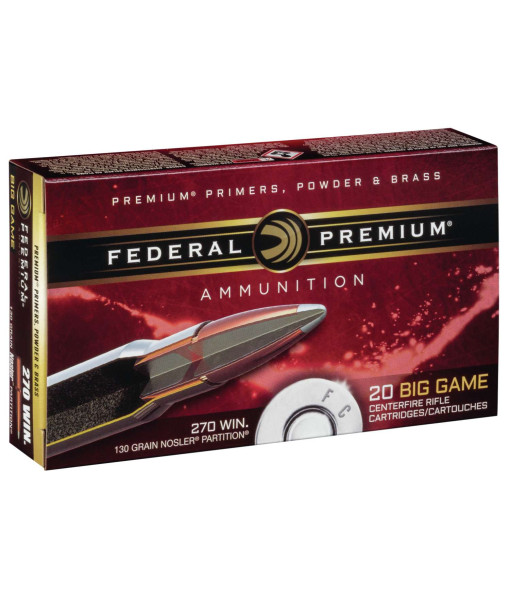 Federal premium 270win 130gr Nosler Partition