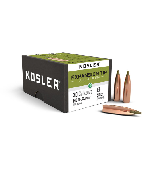 NOSLER EXPANSION TIP CAL 30 168GR SPITZER