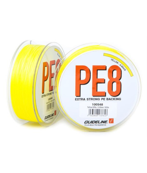 Guideline PE 8 Backing 40lb Jaune