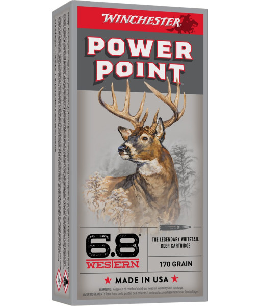 WINCHESTER POWER POINT 6.8 WESTERN 170GR