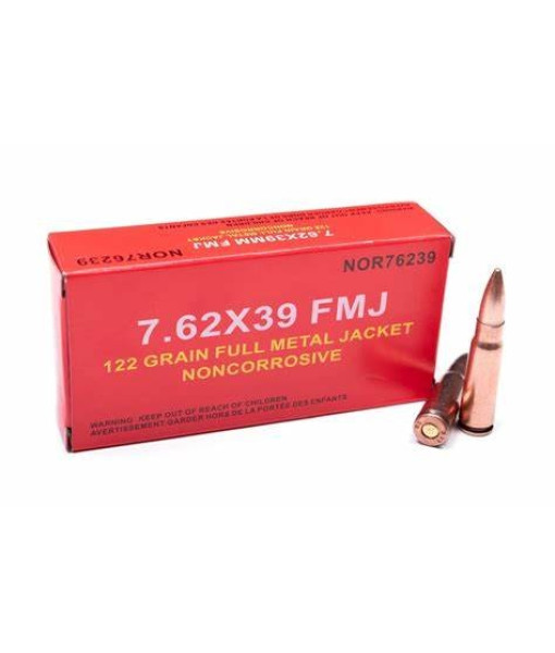 NORINCO 7.62X39 122GR FMJ NON CORROSIVE 20UN
