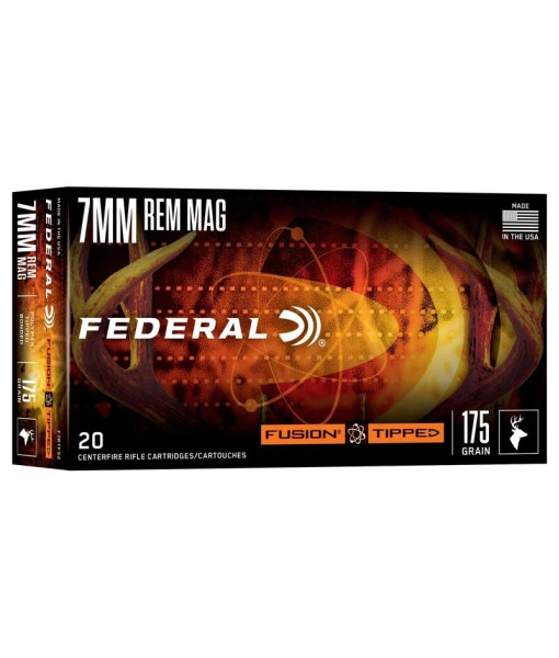 FEDERAL FUSION TIPPED 7MM REM MAG 175GR