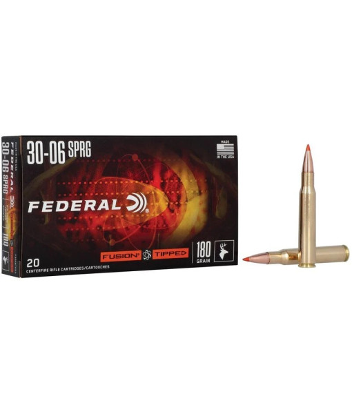 FEDERAL FUSION TIPPED 30-06 SPRG 180GR