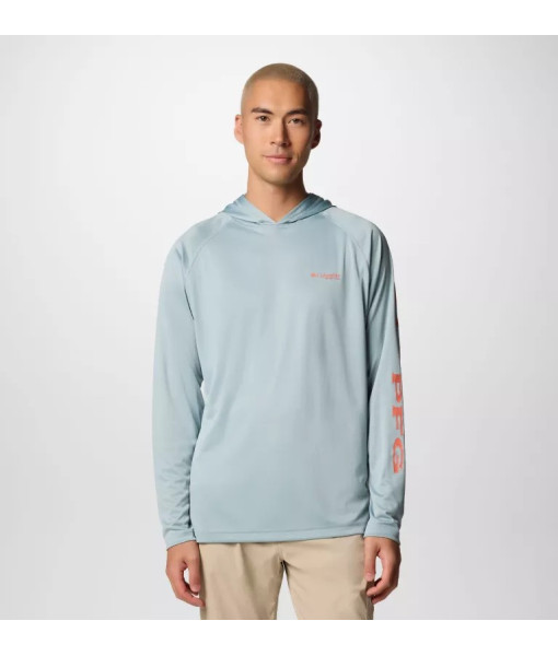 COLUMBIA HOODIE PFG TERMINAL TACKLE BLEU PALE