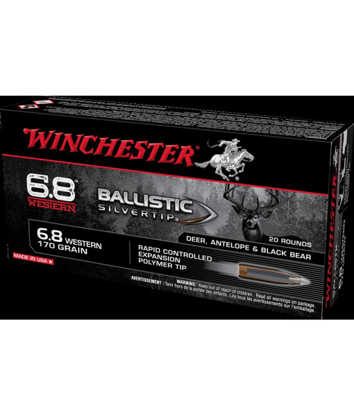WINCHESTER 6.8 WESTERN 170GR BALLISTIC SILVERTIP