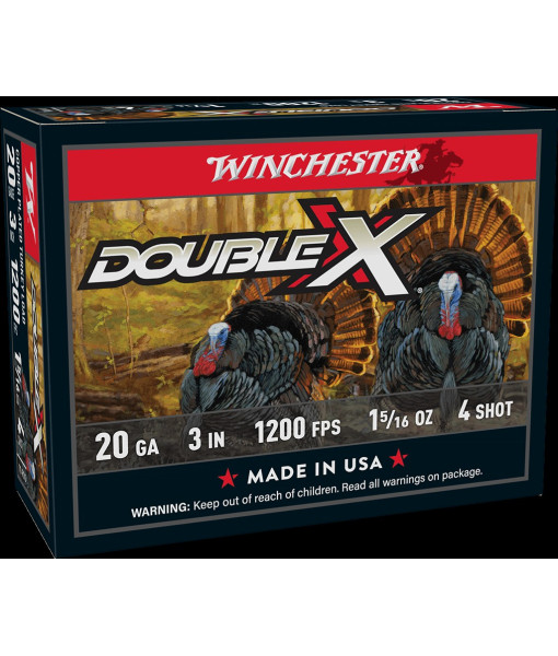 WINCHESTER DOUBLE X 20GA 3'' 1 5/16OZ #4 1200FPS