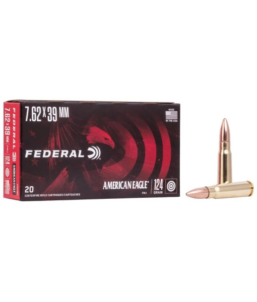 FEDERAL AMERICAN EAGLE 7.62X39MM FMJ 124GR