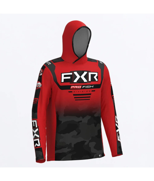 FXR HOODIE TOURNAMENT AIR UPF ROUGE ET NOIR HOMME