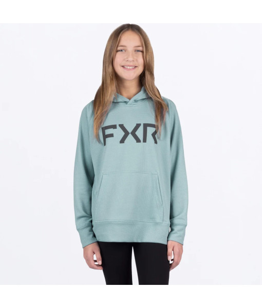 FXR HOODIE PILOT UPF TURQUOISE ENFANT