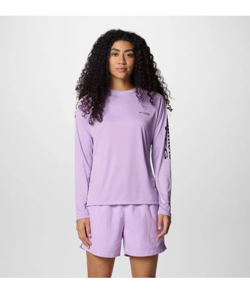 COLUMBIA LONGSLEECE FEMME PFG TIAL TEE II MAUVE
