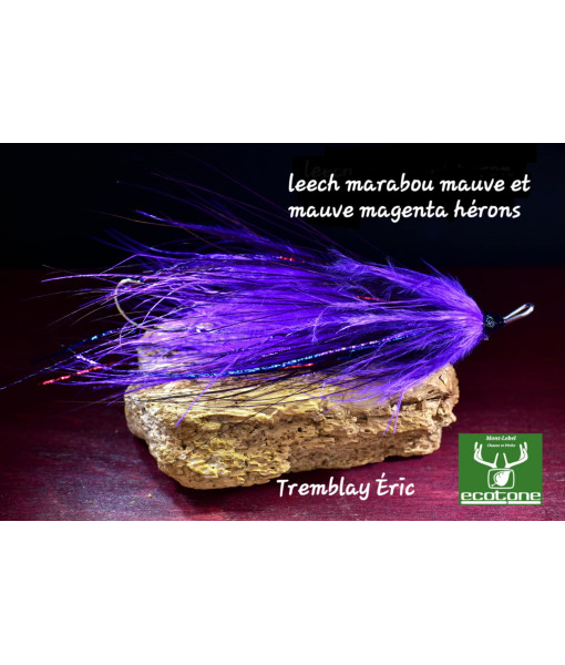 LEECH MARABOU MAUVE ET MAUVE MAGENTA HÉRONS #6