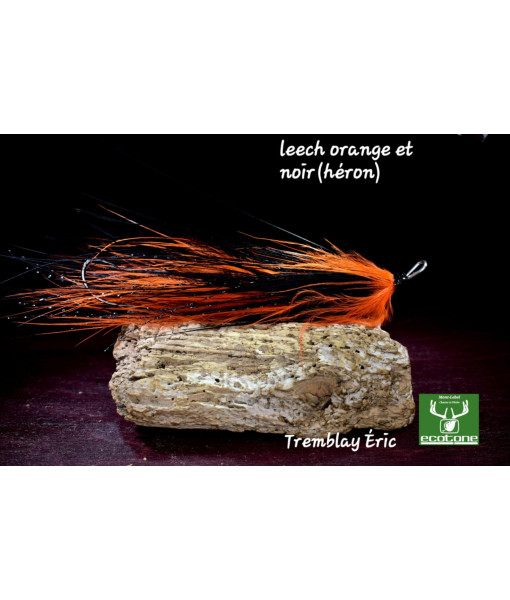 LEECHE ORANGE ET HÉRON NOIR #6