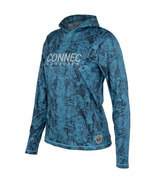 CONNEC HOODIE RIPPER MARINE FEMME