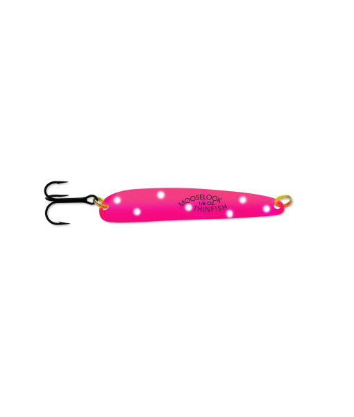 Mooselook Thinfish 18054 Pink White Dot 3po 1/8oz Sans Hamecon