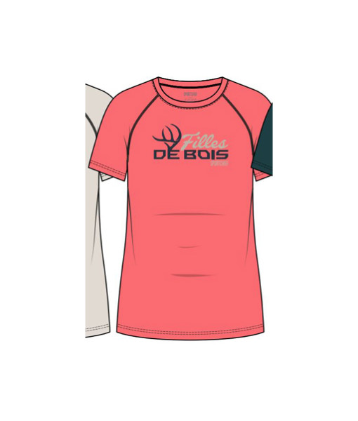 SPORTCHIEF TETRA SS TOP TAHITI ROSE FILLES DE BOIS