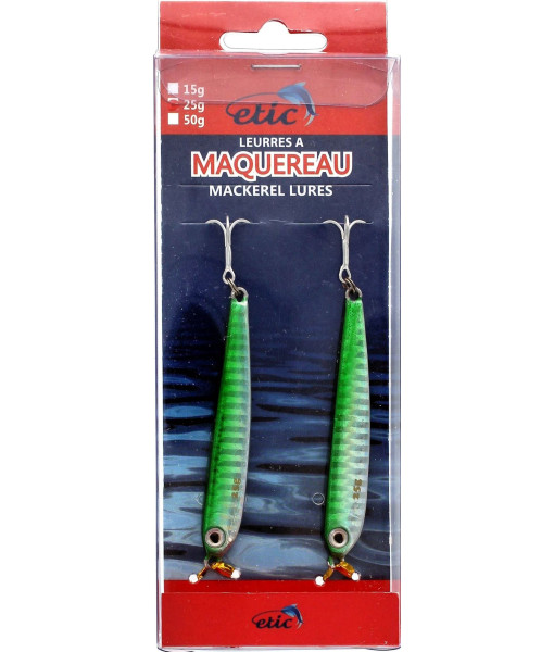 ETIC FLUTTER JIGS ARGENT VERT 3/4OZ