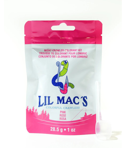 LIL MAC'S COLORANT POUR VERS DE TERRE ROSE 10Z