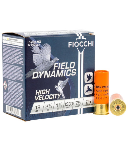 FIOCCHI UPLAND GAME HV 12GA 2''3/4 #7.5 1330FPS