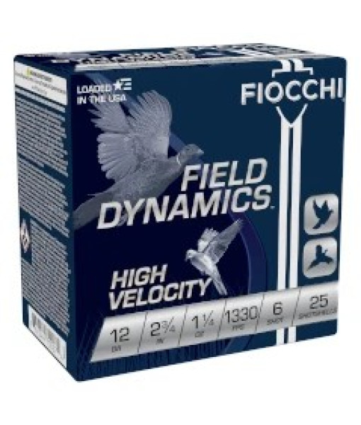 FIOCCHI UPLAND GAME HV 12GA 2''3/4 1 1/4OZ #6