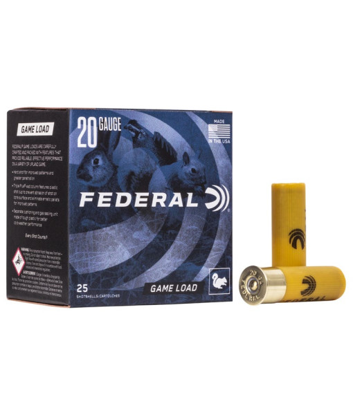 FEDERAL GAME LOAD 20GA 2''3/4 7/8OZ #7.5