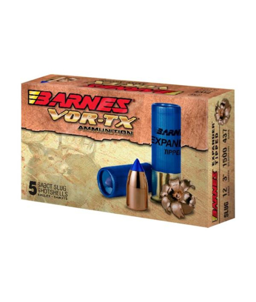 BARNES VOR-TX 12GA 3'' 437GR 1550FPS SABOT SLUG