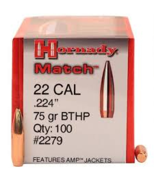 Hornady Boullet Match .22cal 75gr HPBT