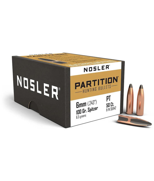 Nosler Partition Sptizer 6mm 100gr