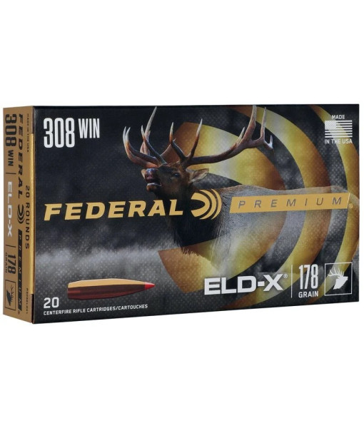 FEDERAL PREMIUM 308WIN ELD-X 178GR