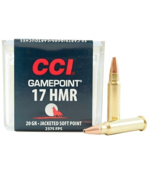 Cci GamePoint 17HMR 20gr Jacketed Soft Point