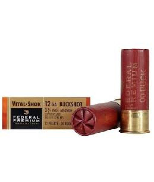 Federal Premium 12GA 2.75po Buckshot OO Buck